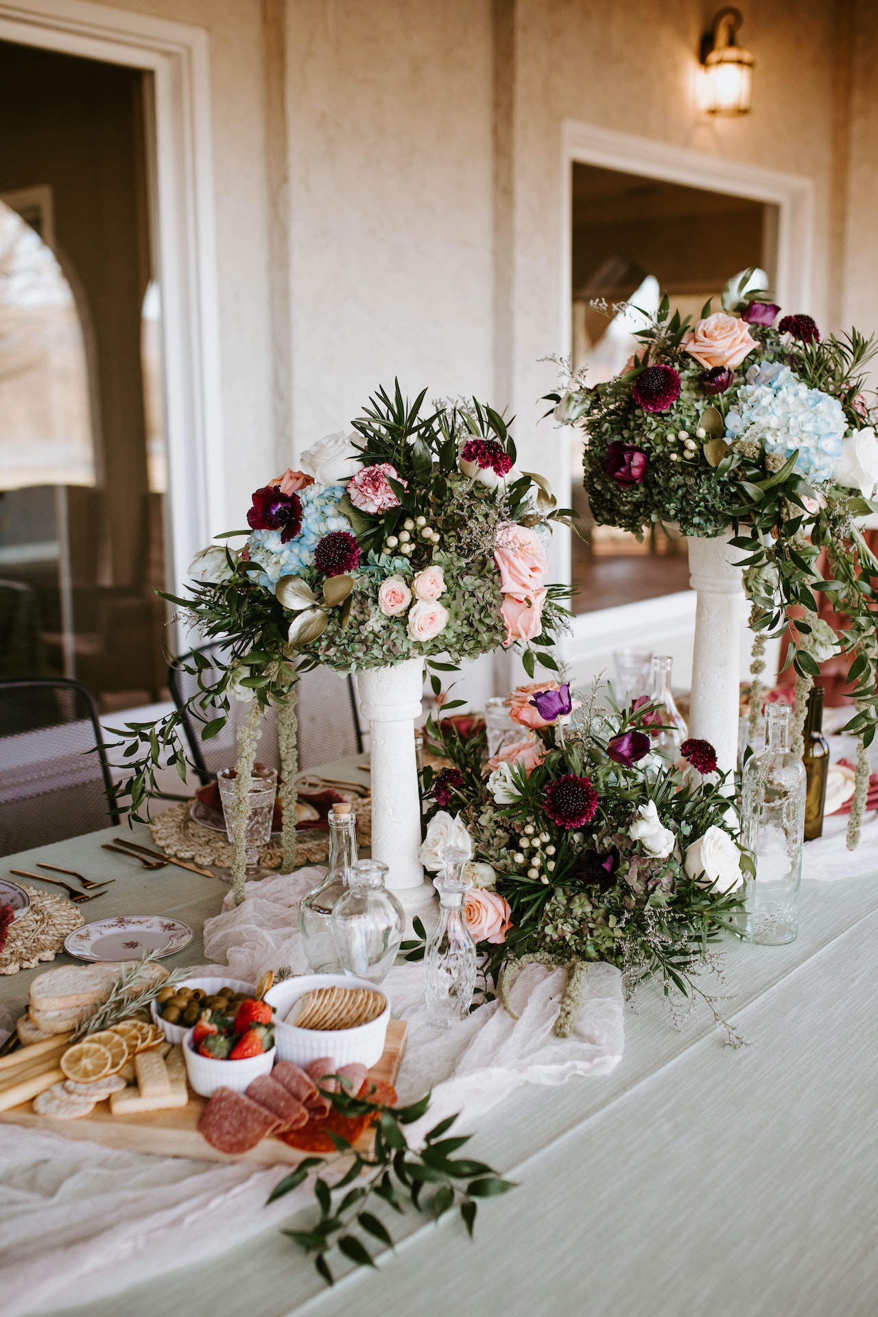 Flower decoration on table