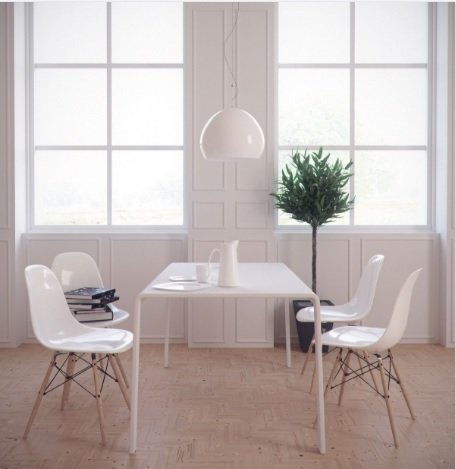 dining room with natural light