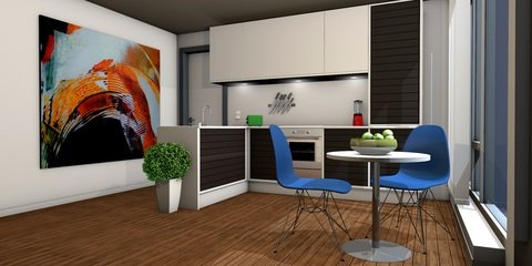 colorful art pieces in interior design