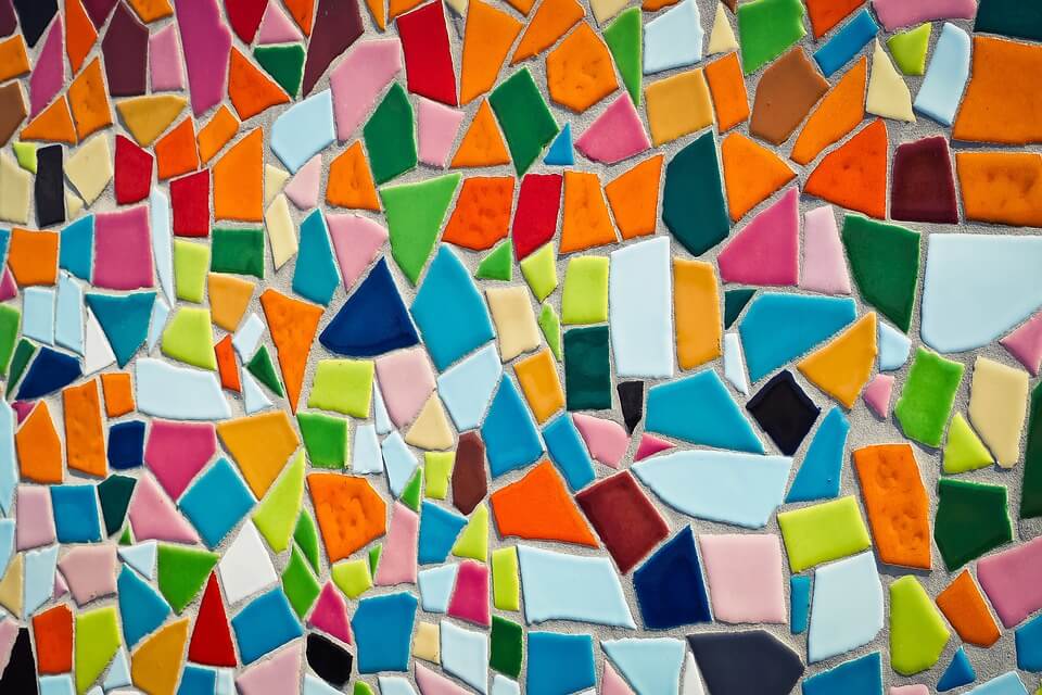 textured piece on wall 