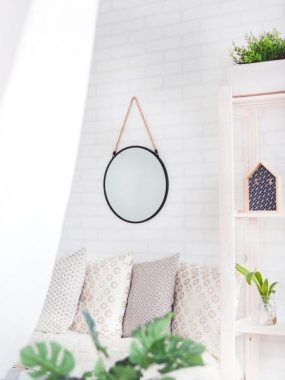 Mirror in sofa