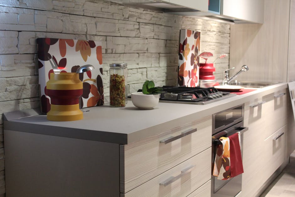 Brick kitchen backsplash