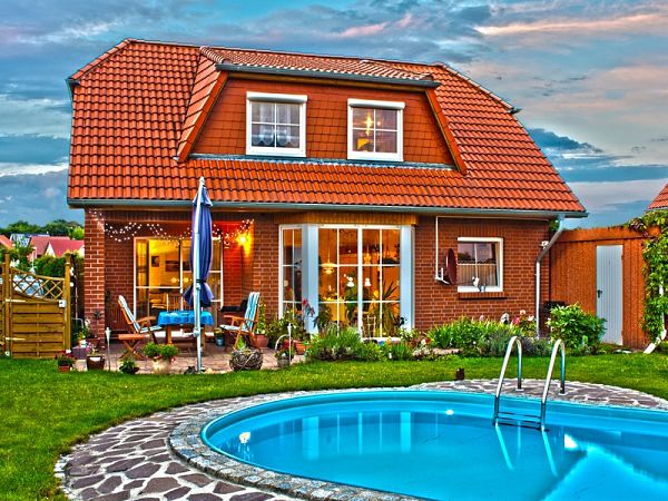 house and pool