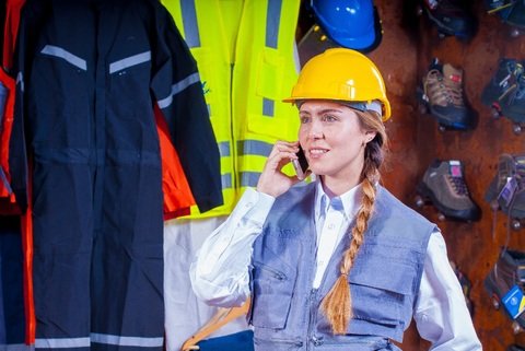 woman working