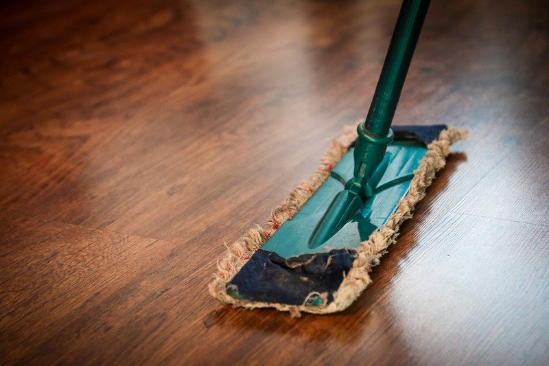 cleaning floors