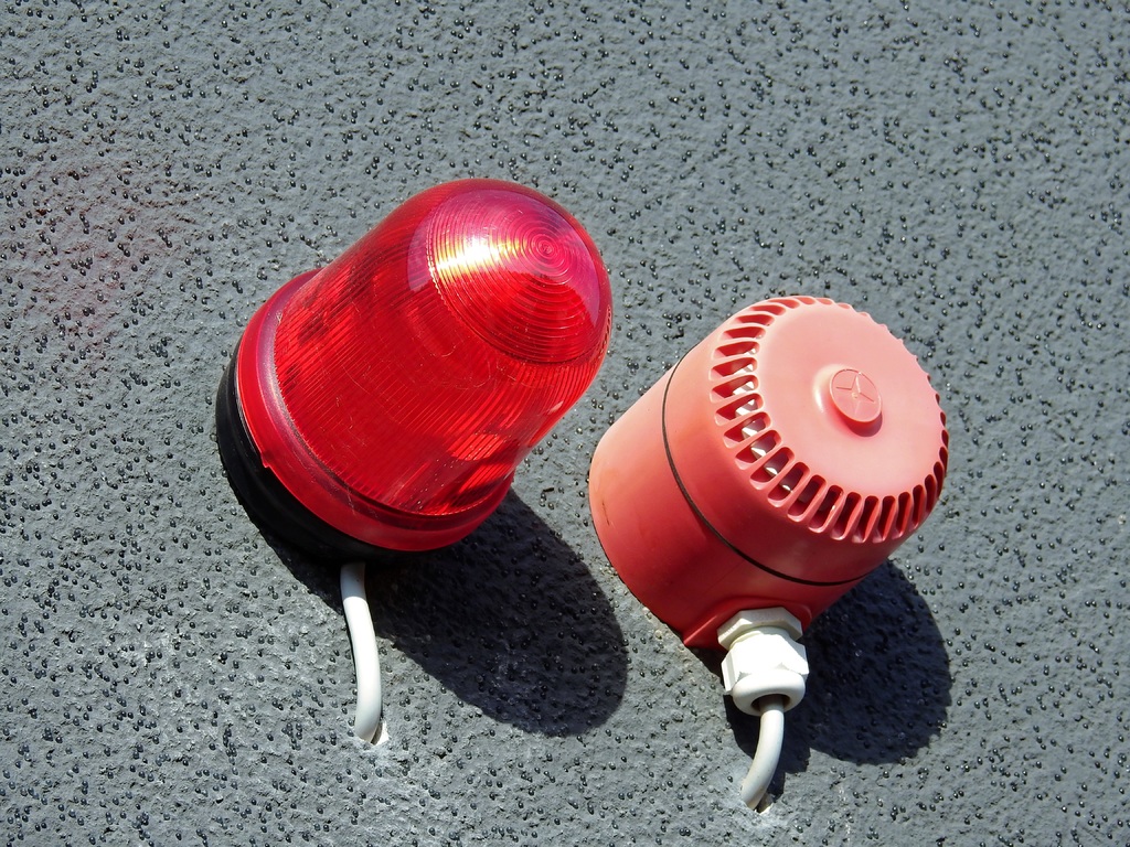 Red colored alarm