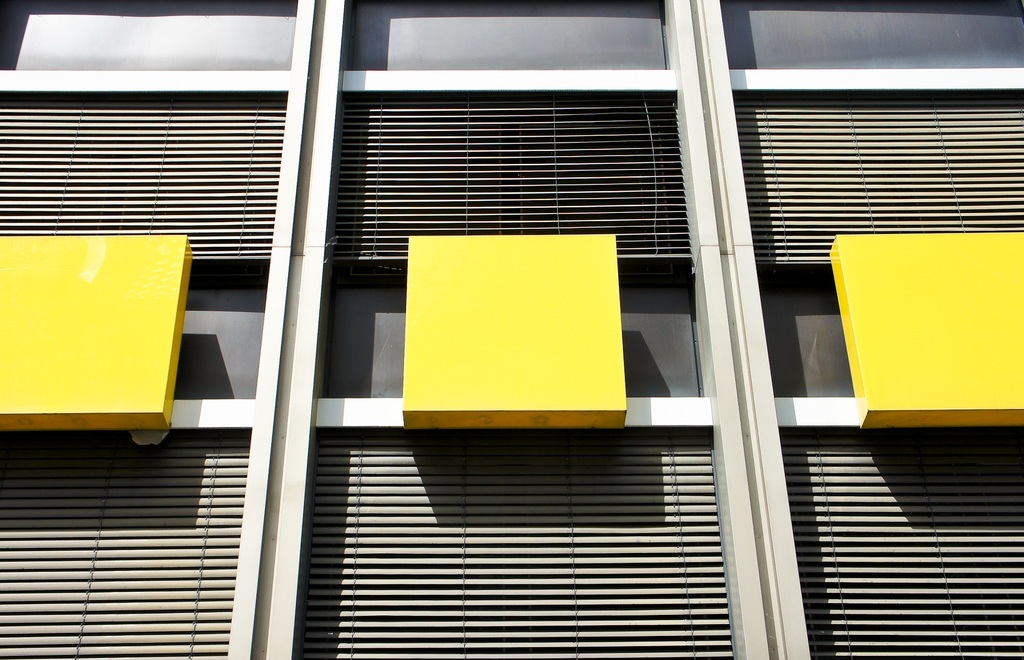 Blinds on building