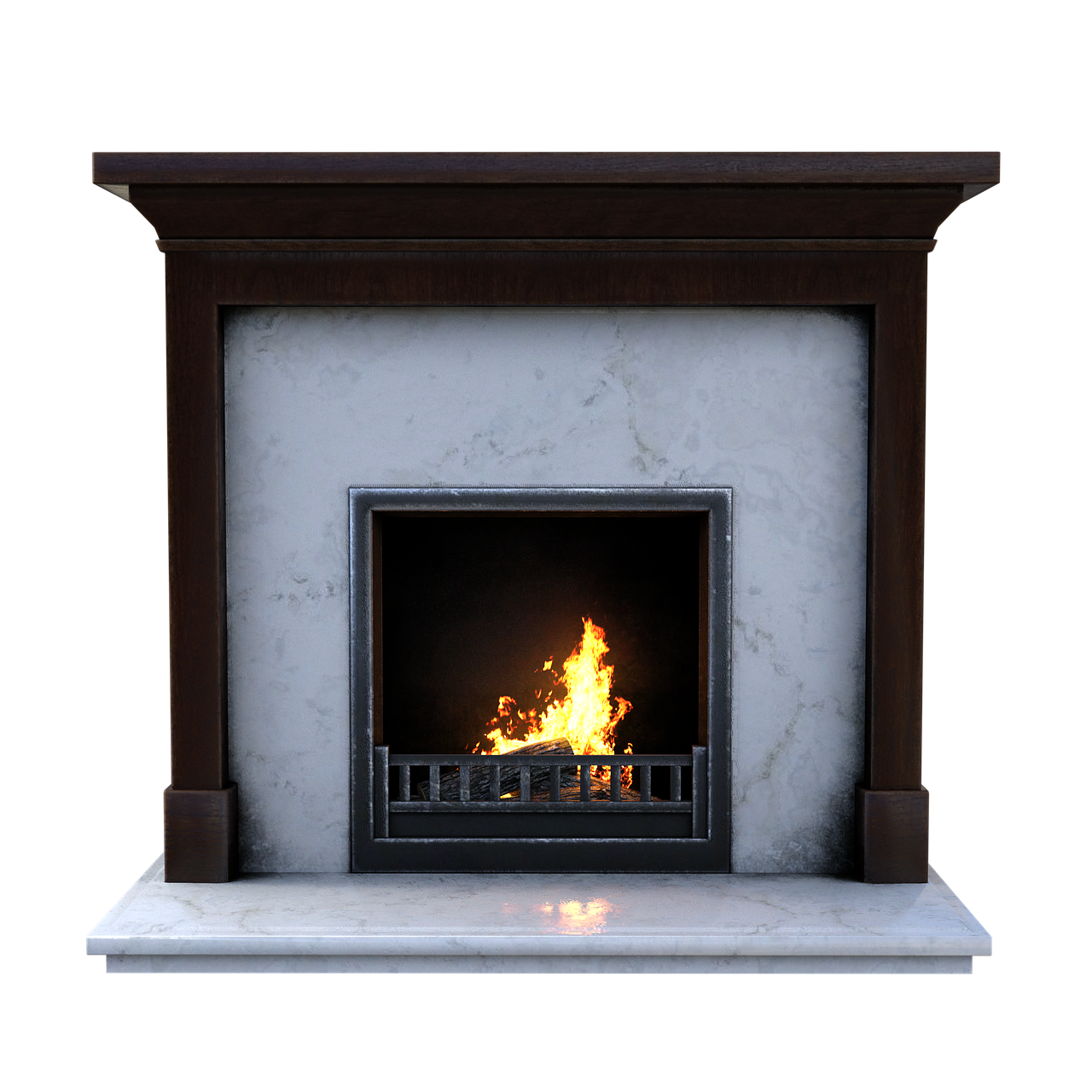 Marble fireplace