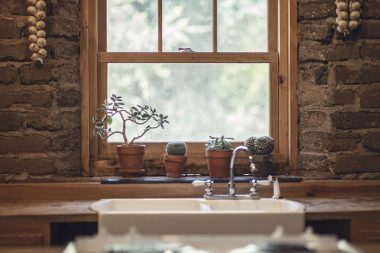 Natural wooden windows