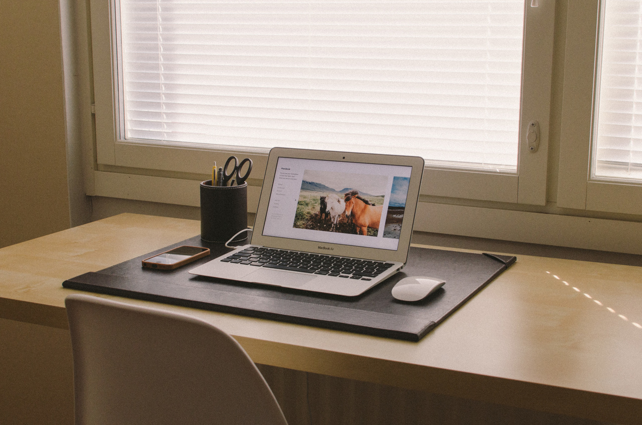 workspace with window