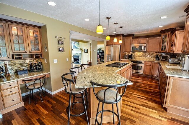 kitchen and dining room