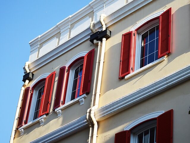 red shutters