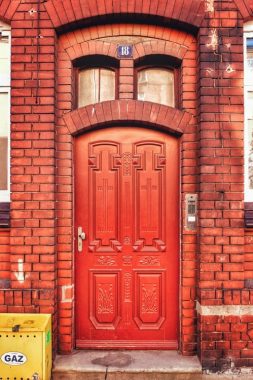 red front door