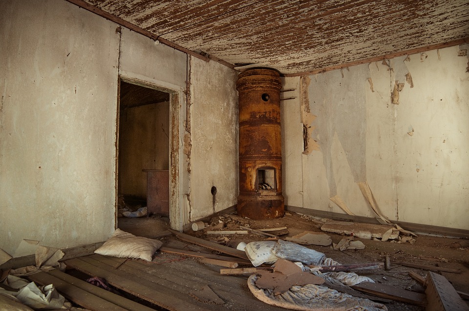 Old Broken Abandoned House Vintage Dirty Room