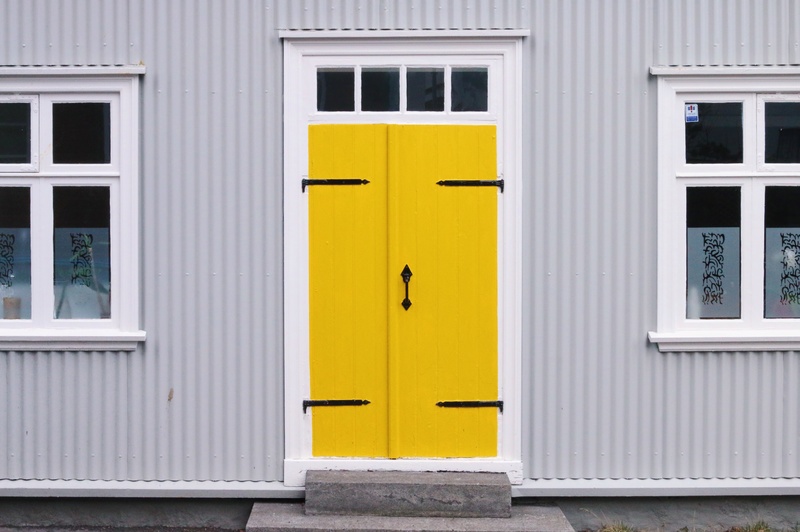 yellow front door