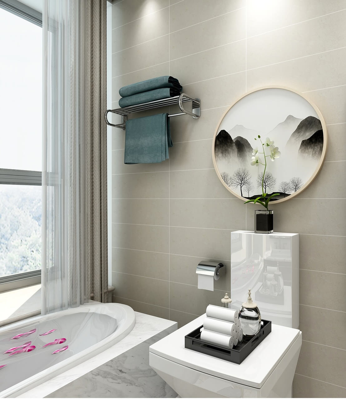 bathroom plants decor
