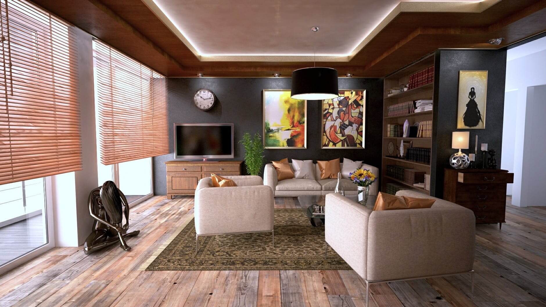 rug on wooden floor