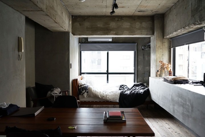 dark attic bedroom