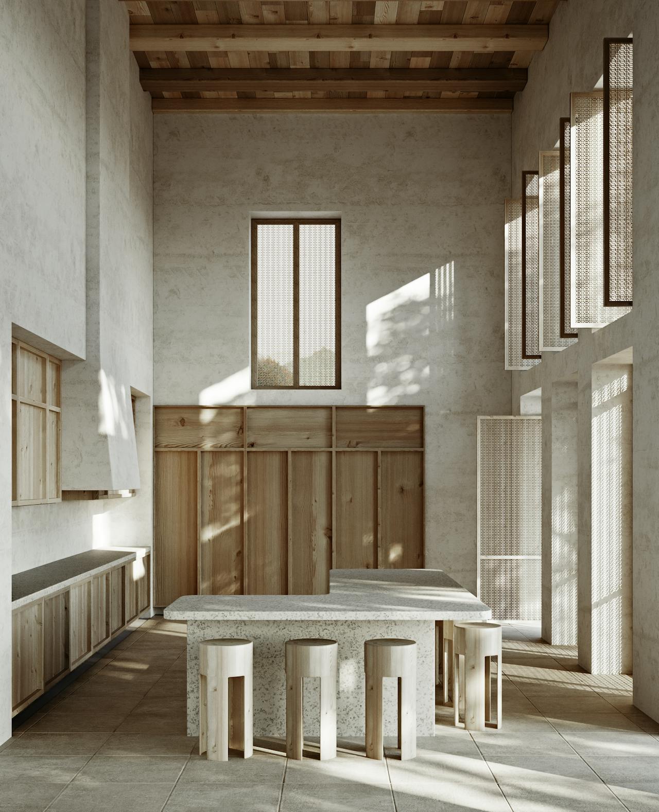 Rustic minimalist kitchen