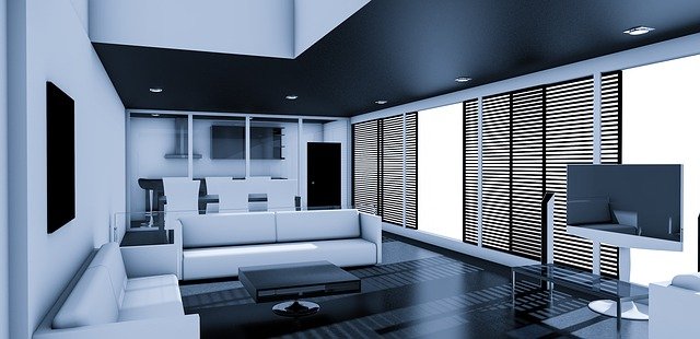 black living room