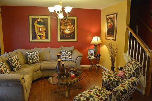 orange living room