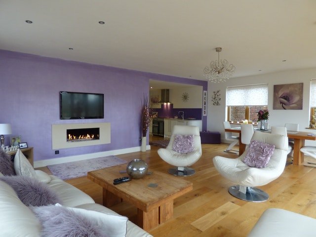 purple living room