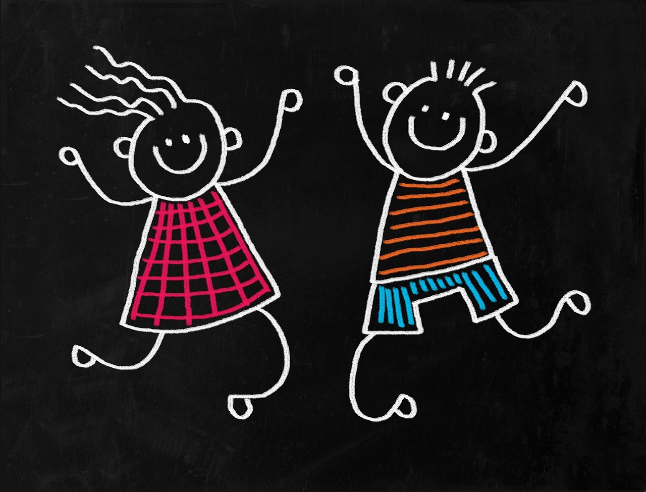 chalkboard children