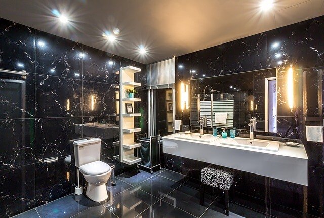 stylish jack and jill bathroom
