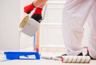prep work for painting a room