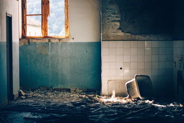 Gutting for full bathroom renovation