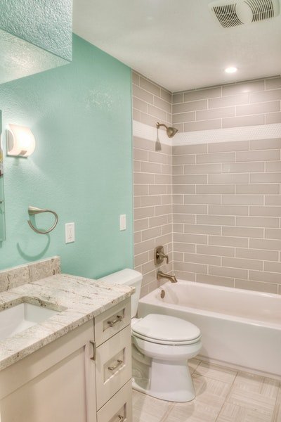 Small bath pastel colors
