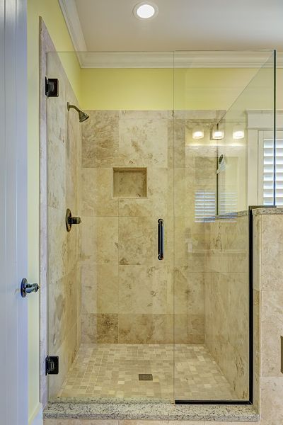 stone tile shower