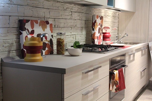 Brick backsplash