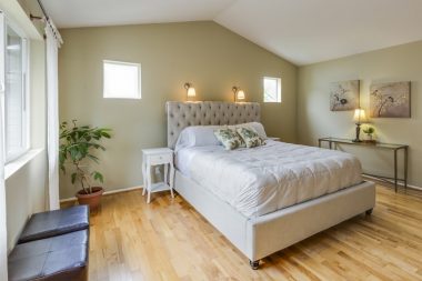 light green bedroom