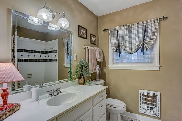 bathroom window treatment