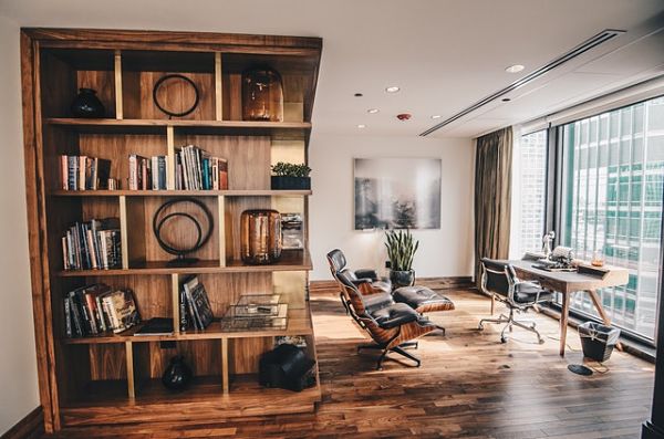 rustic bookshelf