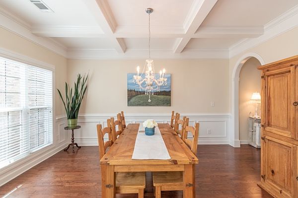 wood dining room floor