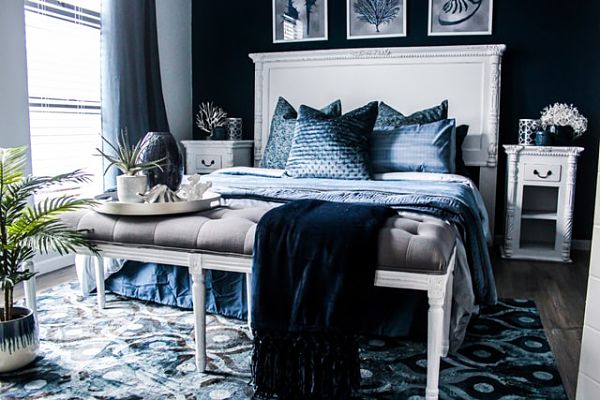 blue cushions