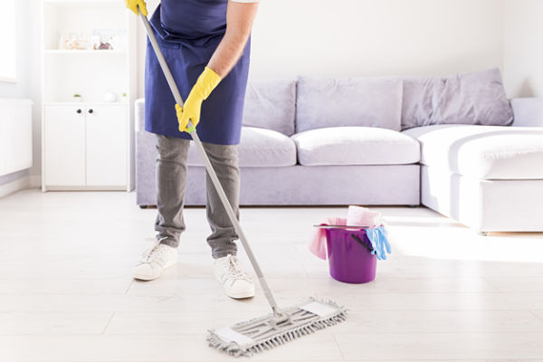 cleaning house