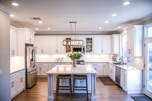 well-lit kitchen