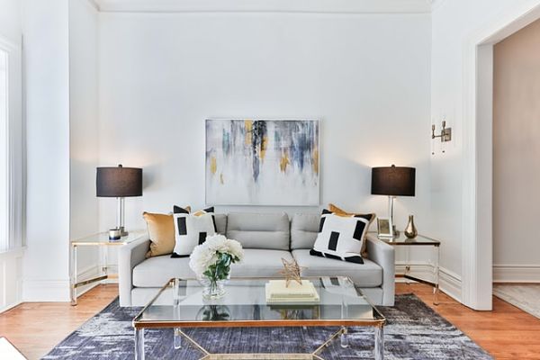 white living room