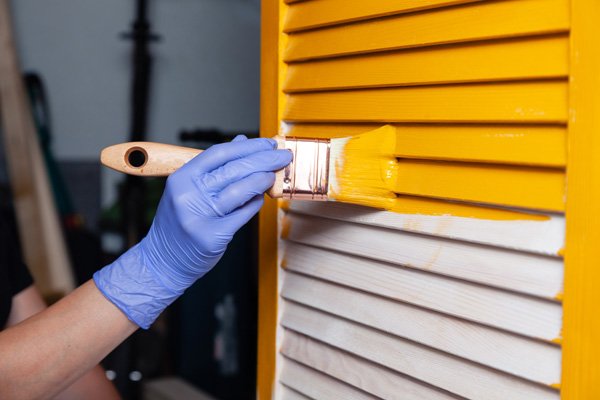 Painting a door