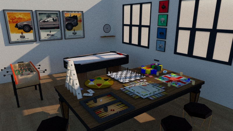 Game room board games
