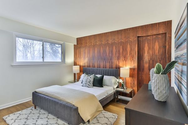 bedroom staging