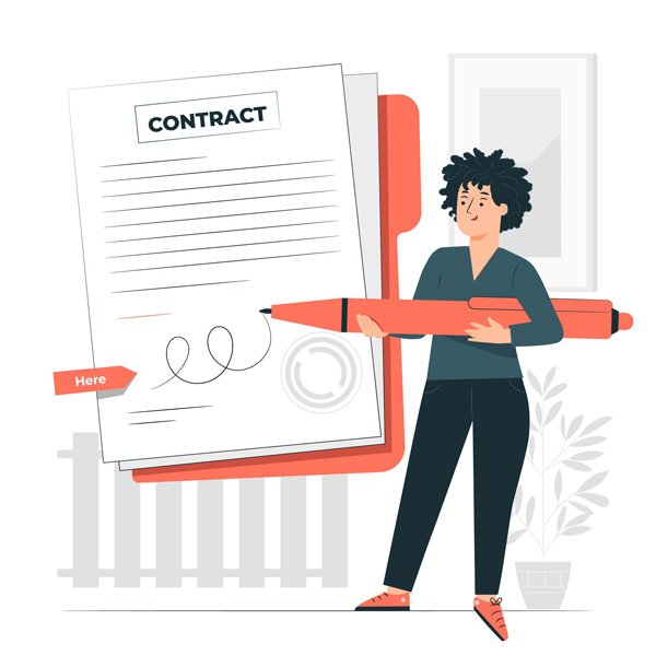 signing a contract