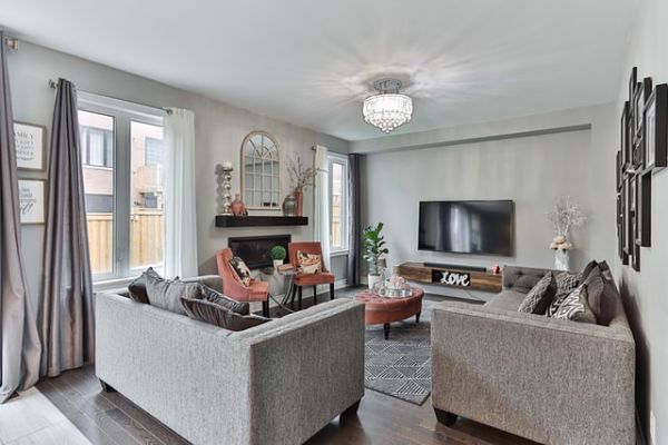 living room tv height