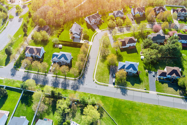 property lines in neigborhood