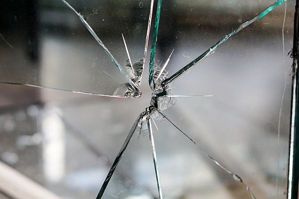 Cracked window panes