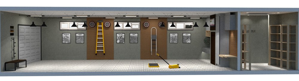 garage floorplan full lateral view