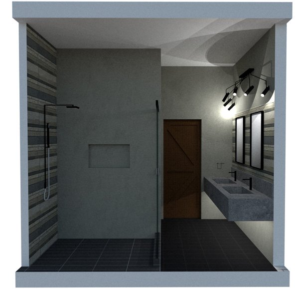 garage floor plan bath